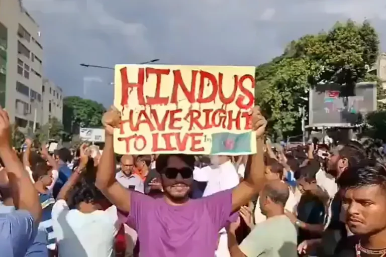 Bangladesh Atrocities on Hindus: Minorities Protest on Streets, Say ‘Bangladeshi Hindu Lives Matter’