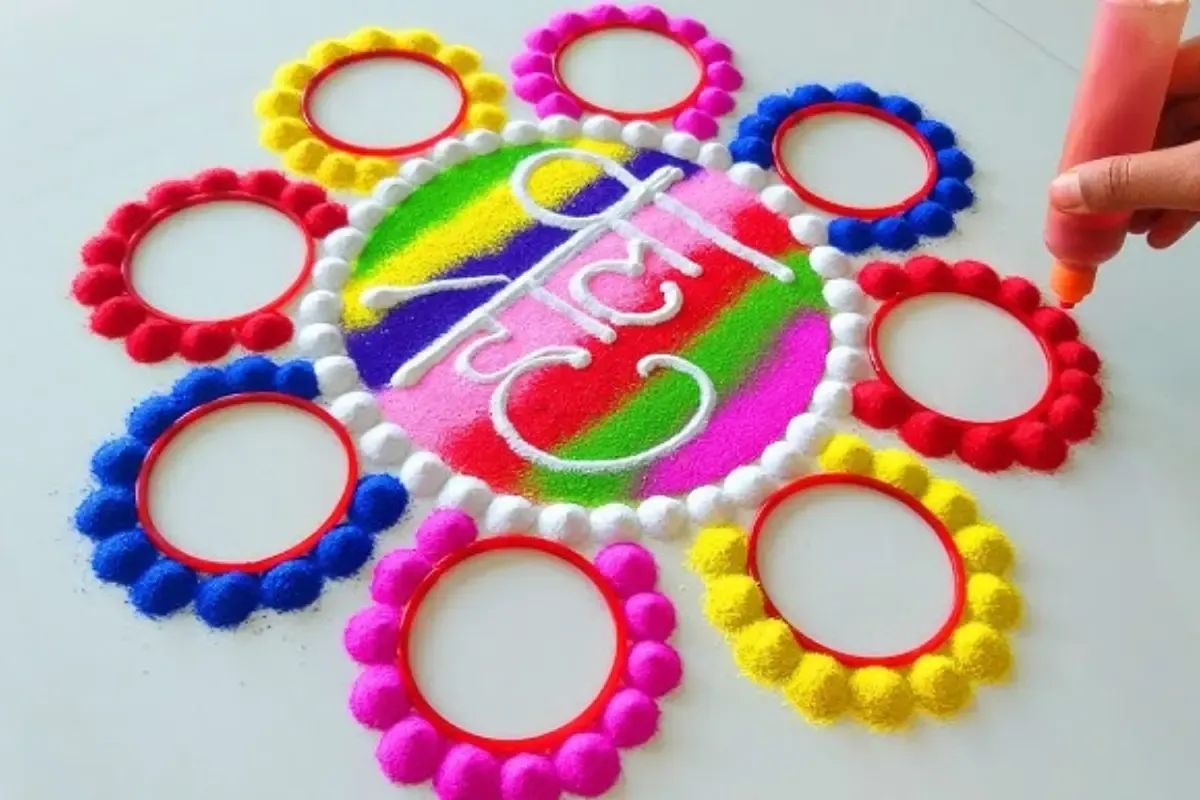 Holi Rangoli Design