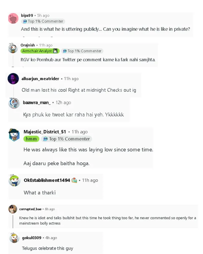 RGV comments snap