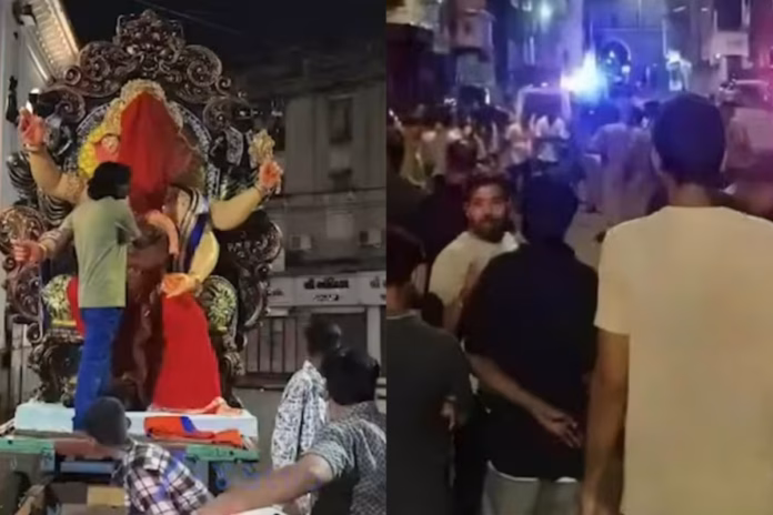 Ganesh Chaturthi 2025 - Eggs Thrown During Ganpati Procession