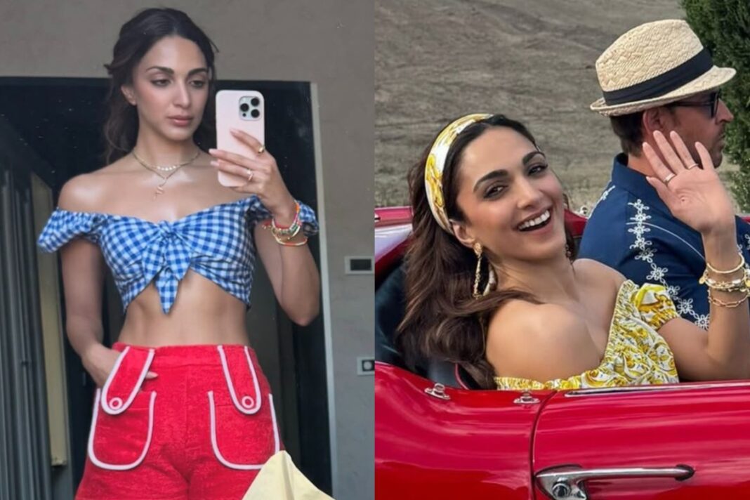 Kiara Advani and Hrithik Roshan Ride Through Rome in War 2 BTS