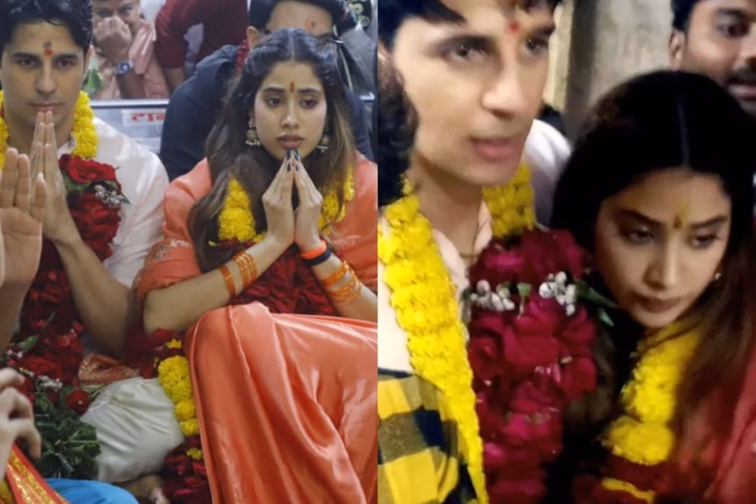 Param Sundari Janhvi Kapoor Visits Mahakaleshwar Temple With Sidharth Malhotra