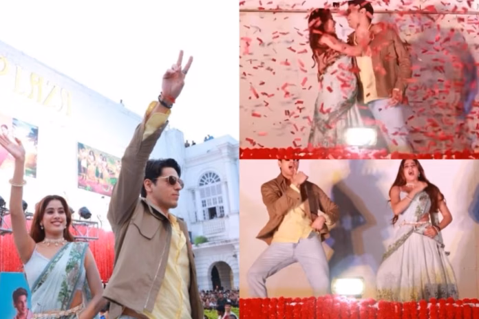 Sidharth Malhotra and Janhvi Kapoor Param Sundari Delhi Promotions