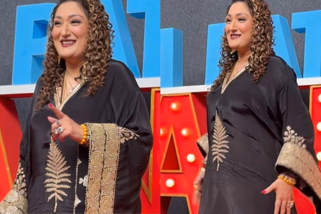 Govinda's Wife Sunita Ahuja Outside Pati Patni Aur Panga Set