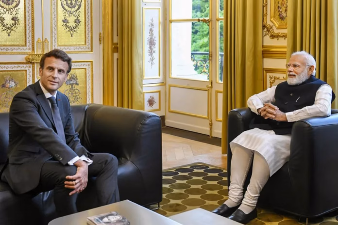 PM-Modi-Macron PM-Modi-Macron