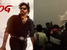 Pawan Kalyan Fans Damage Theatre Screen During They Call Him OG Screening
