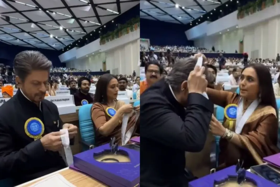 Shah Rukh Khan Struggles To Wear His National Award Medal, Rani Mukerji Helps
