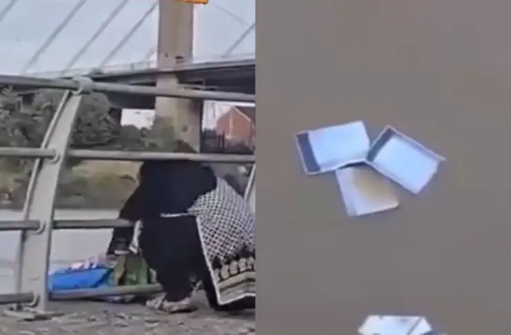 Virai Video Pakistani Woman Dumps Rubbish In River