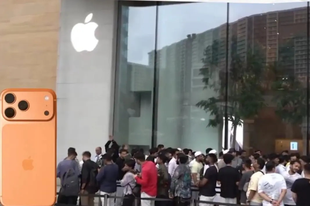 Apple iPhone 17 Series India Launch Madness Mumbai Store Sees Long Queues