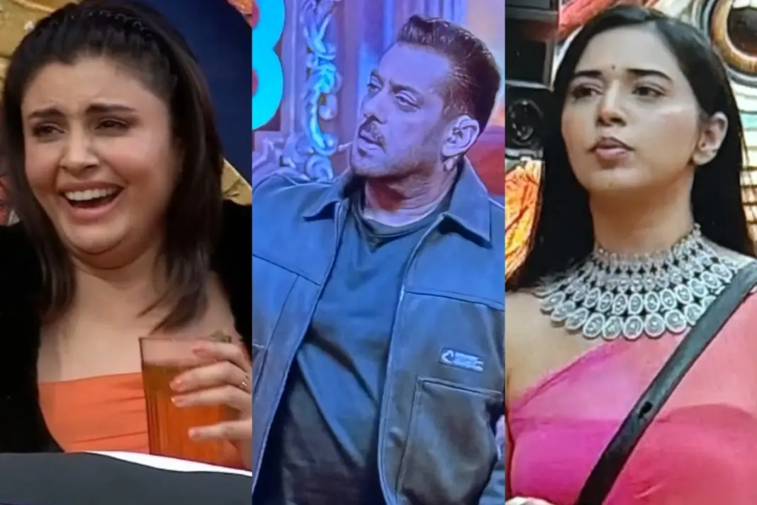 Bigg Boss 19 - Malti Chahar, Salman Khan and Tanya Mittal