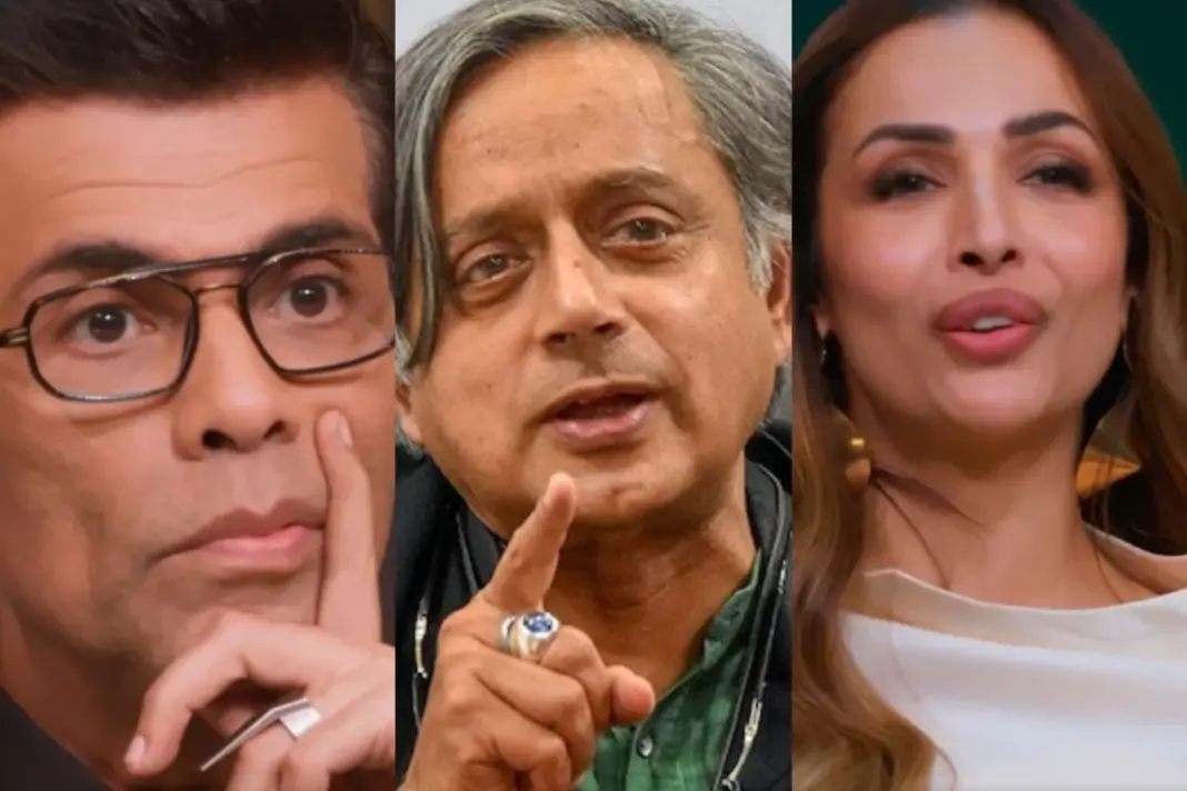 Karan Johar Malaika Arora and Shashi Tharoor