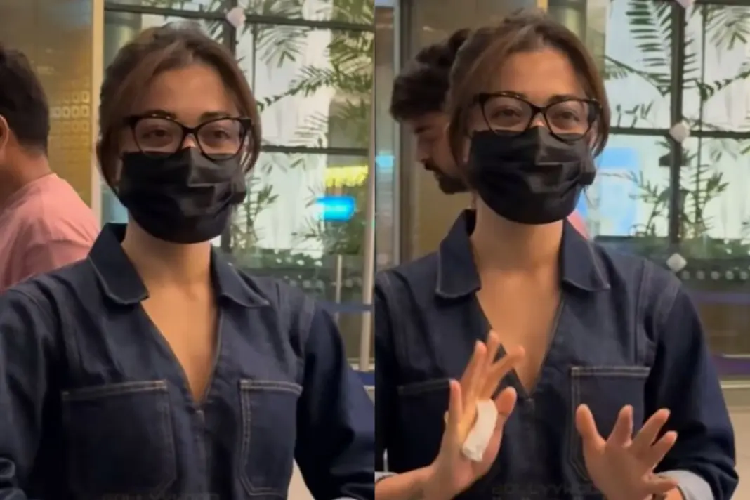 Rashmika Mandanna Viral Video Refusing To Remove Mask Rashmika Mandanna Viral Video Refusing To Remove Mask