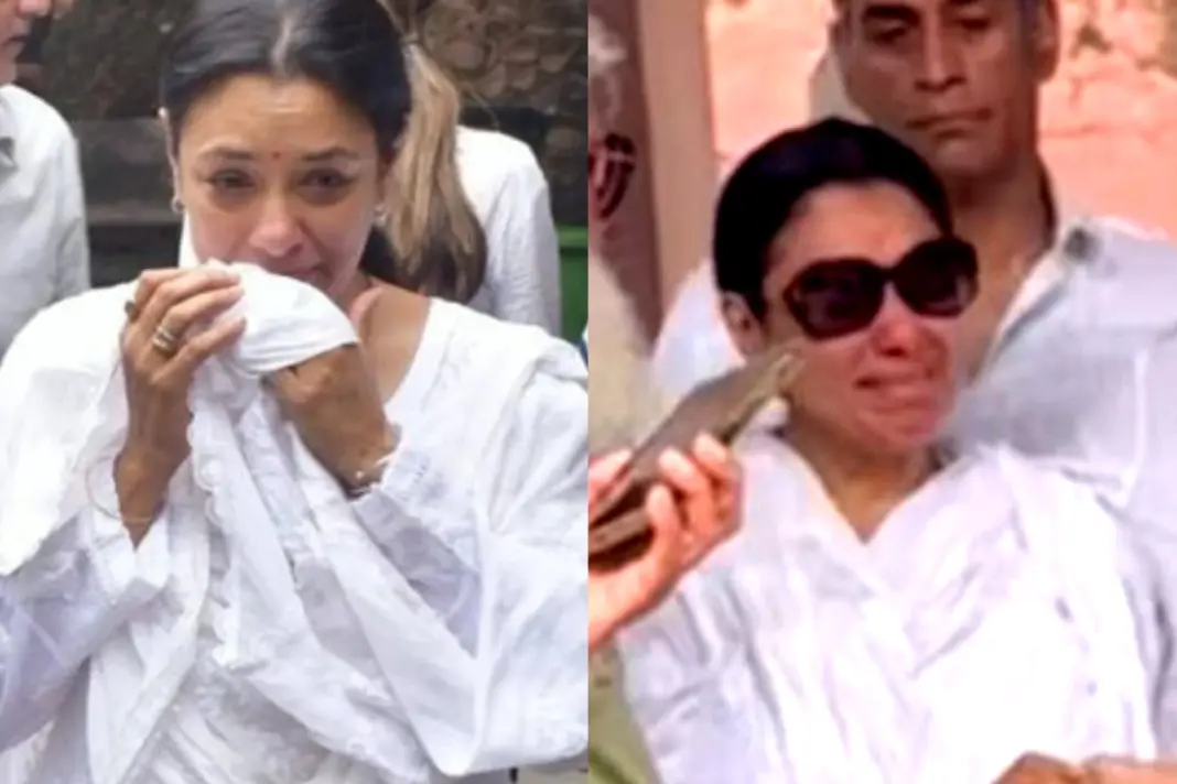 Satish Shah Funeral - Rupali Ganguly Cries Inconsolably Satish Shah Funeral - Rupali Ganguly Cries Inconsolably