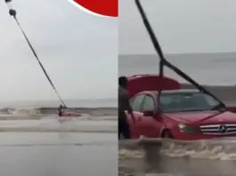 Viral Video: Stunt For Reel Gone Wrong? Luxury Car Stuck on Surat’s Dumas Beach While Making Reel, Driver Arrested Viral Video
