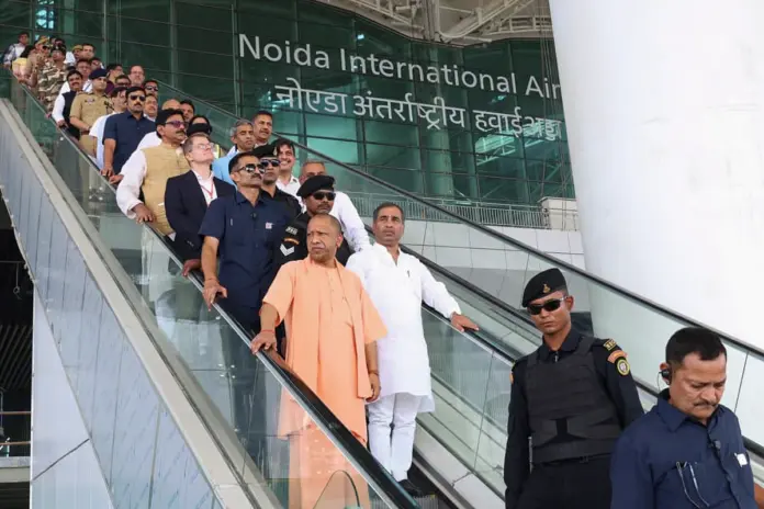 CM Yogi Adityanath in Noida CM Yogi Adityanath in Noida