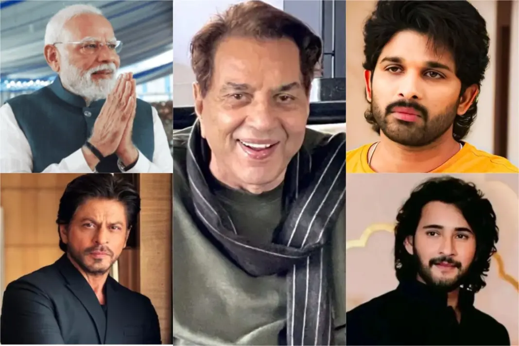 Dharmendra Death PM Modi, Shah Rukh Khan, Allu Arjun, Mahesh Babu and others pay tribute