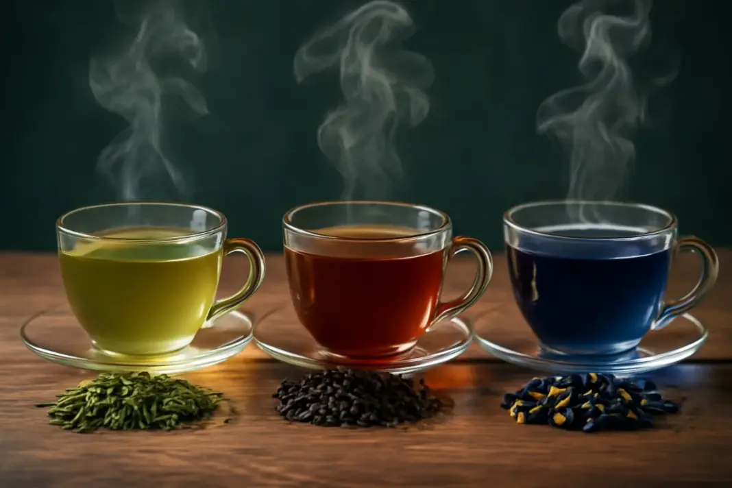 Green Tea vs Black Tea vs Blue Tea