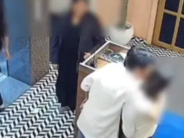 Jhansi Viral Video Businessman's Son kisses hotel receptionist
