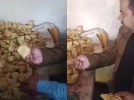 Madhya Pradesh Viral video Filthy Samosas Supplied At Satna Station