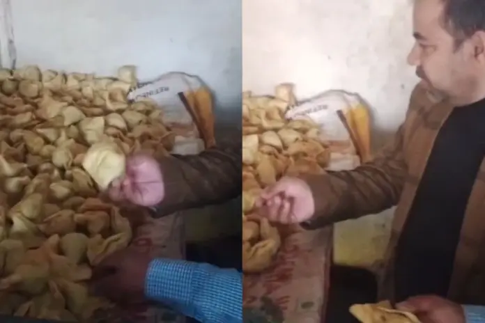 Madhya Pradesh Viral video Filthy Samosas Supplied At Satna Station