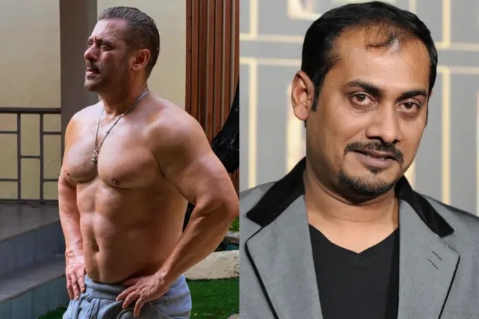 Shirtless Salman Khan and Dabangg director Abhinav Kashyap Shirtless Salman Khan and Dabangg director Abhinav Kashyap