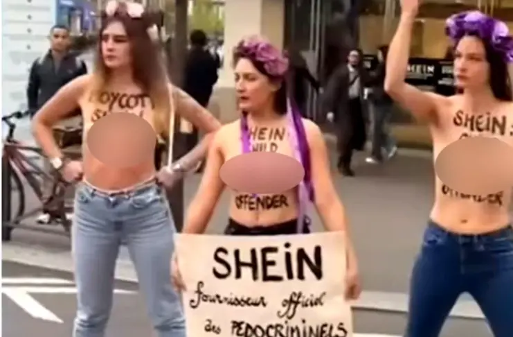 Viral Video Femen Artists Protest Against SHEIN