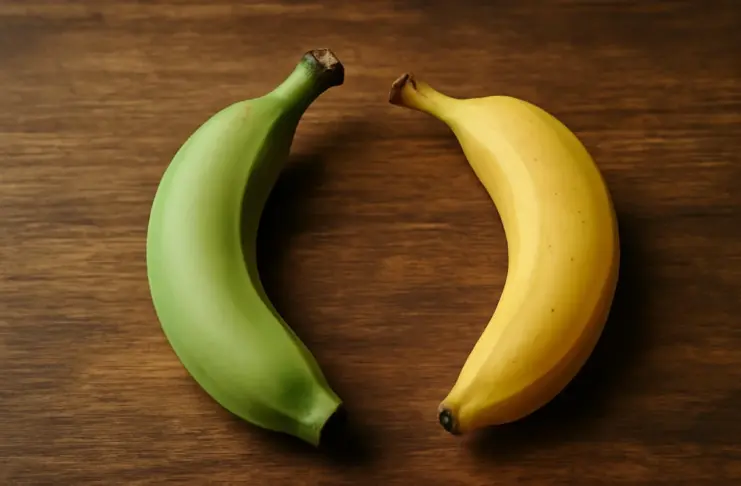 green banana vs yellow banana