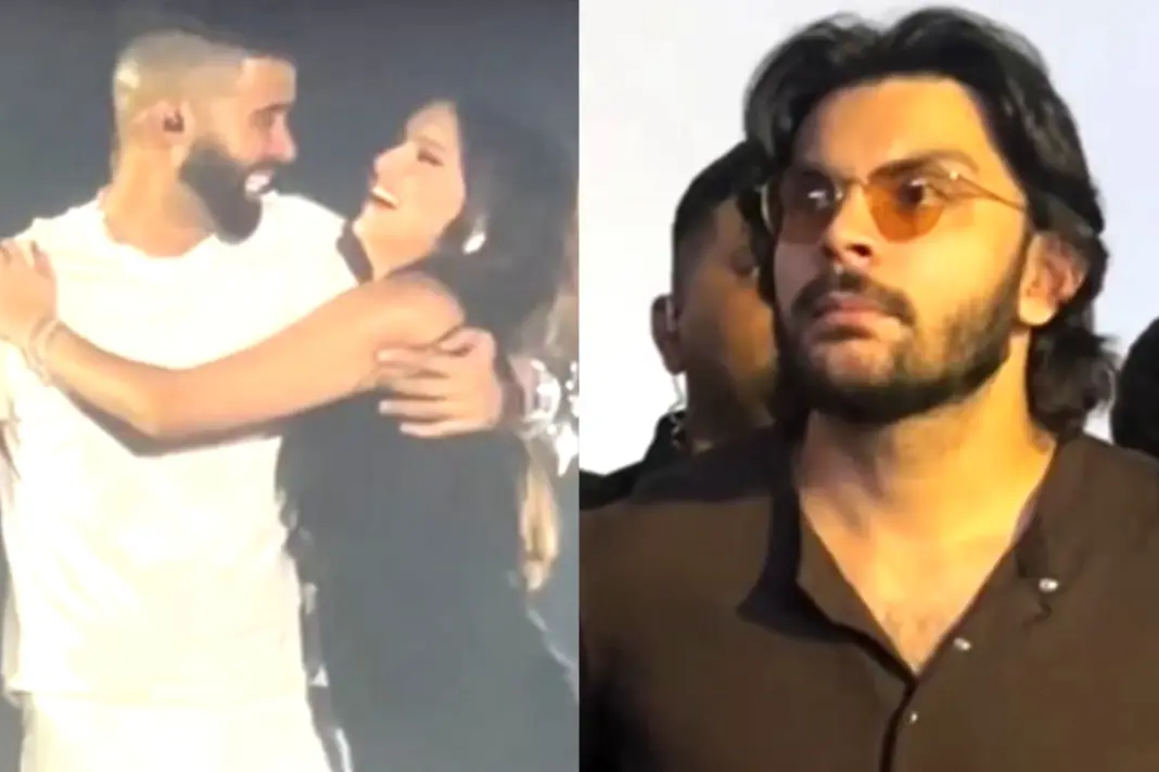 AP Dhillon Viral Video Romancing Tara Sutaria, Veer Pahariya