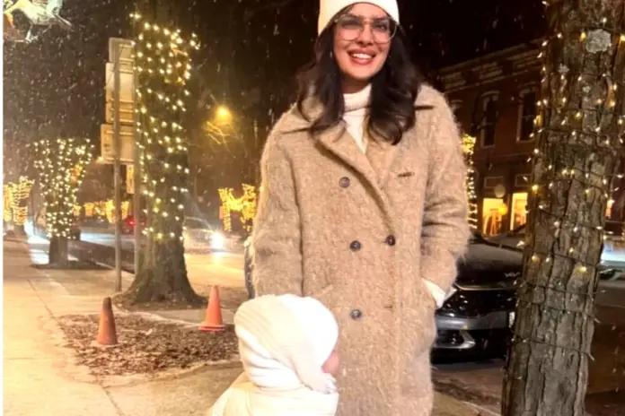 Priyanka Chopra enjoys snowfall with Malti Marie