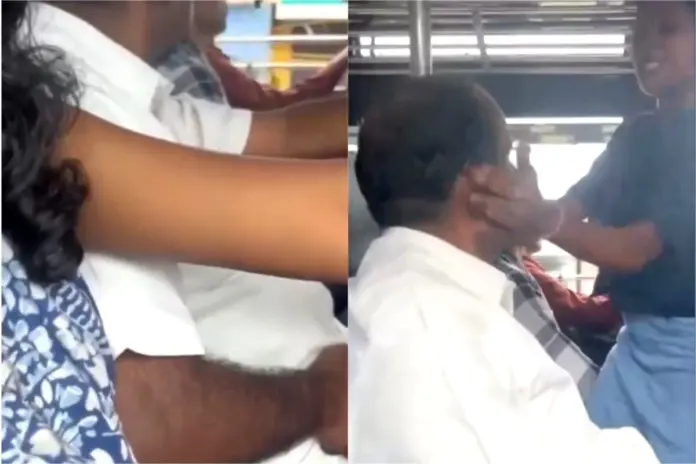 Viral Video - Woman Slaps Man in bus for inappropriate touching Viral Video - Woman Slaps Man in bus for inappropriate touching