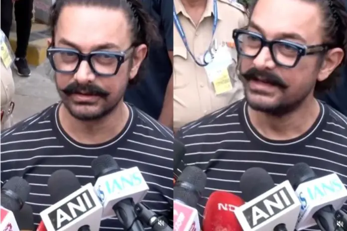 Aamir Khan Sparks Language Debate While Voting Aamir Khan Sparks Language Debate While Voting