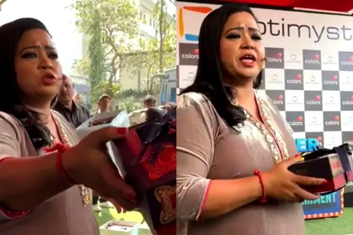 Bharti Singh Viral Video distributing sweets to paps