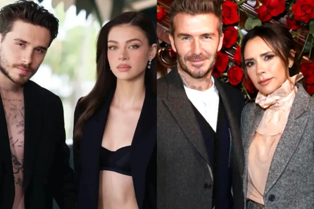 Brooklyn Beckham, Nicola Peltz, David Beckham and Victoria Beckham