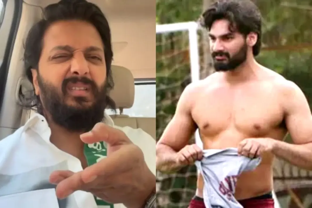 Riteish Deshmukh and Ahan Shetty - Viral Border 2 Trend