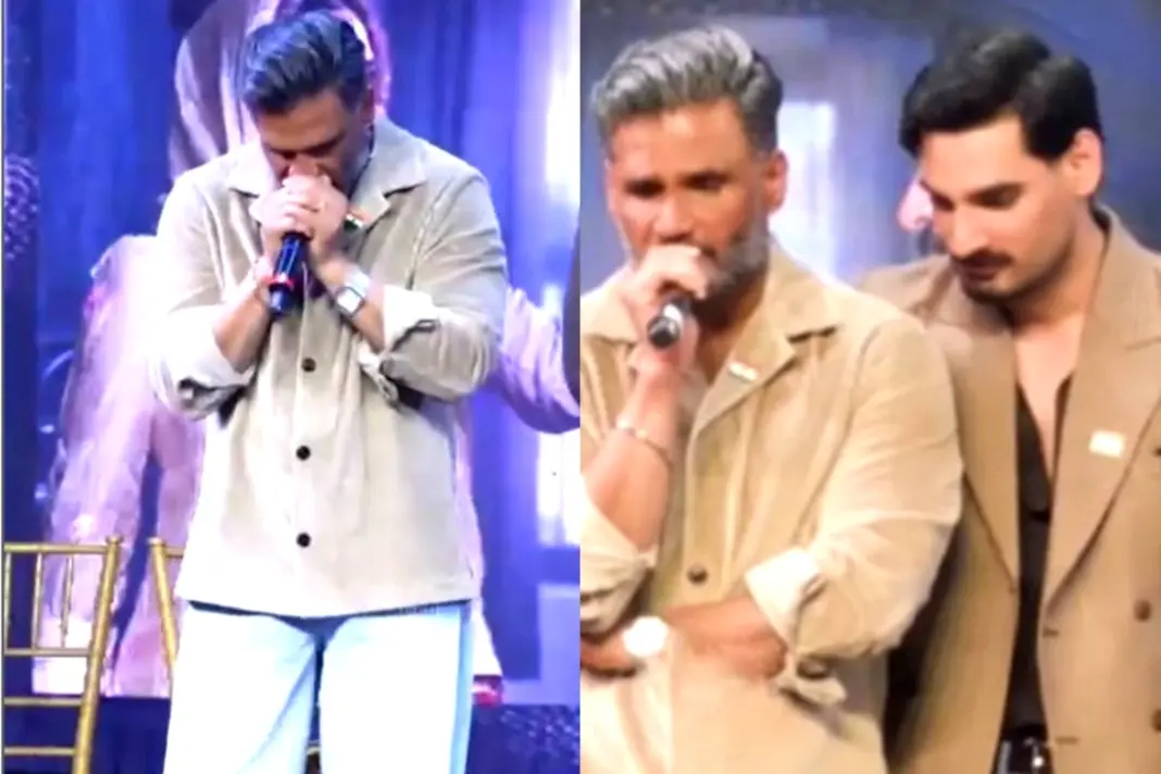 Suniel Shetty Cries For Ahan Shetty at Border 2 song launch
