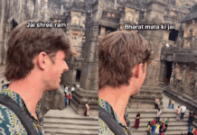 Viral Video: Not Just Hindus, Australian Traveller Duncan McNaught Shouts ‘Jai Shree Ram’ and ‘Bharat Mata Ki Jai’ at Kailasa Temple, Watch Viral Video