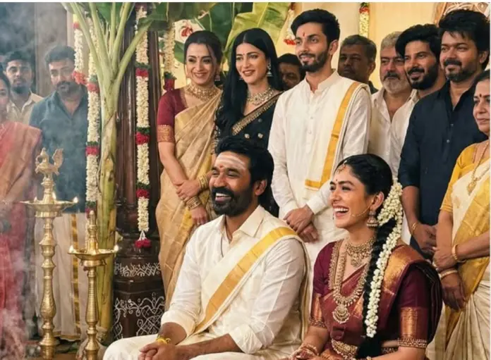 Dhanush Mrunal Thakur Wedding Rumours Fake AI Viral Video Dhanush Mrunal Thakur Wedding Rumours - Fake AI Viral Video