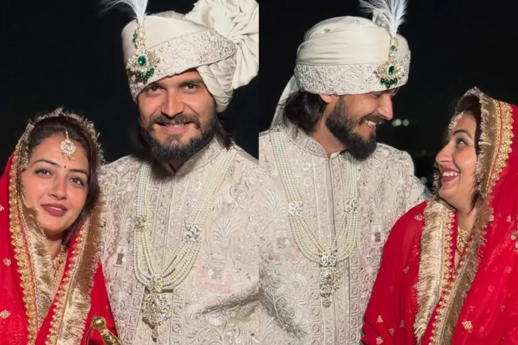 Chandrika Dixit Dressed As Bride with her mystery man