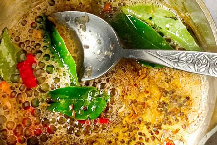 Curry Leaves In Tadka