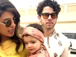 Priyanka Chopra, Nick Jonas and Malti Marie Chopra Jonas