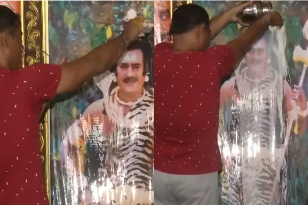 Rajinikanth Fan Viral Video Maha Shivratri Pooja