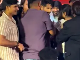 Shahid Kapoor Viral video mobbed at O Romeo Paan Ki Dukaan song launch event