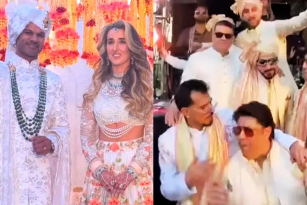 Shikhar Dhawan Sophie Shine Wedding Yuzvendra Chahal Viral Dance Video