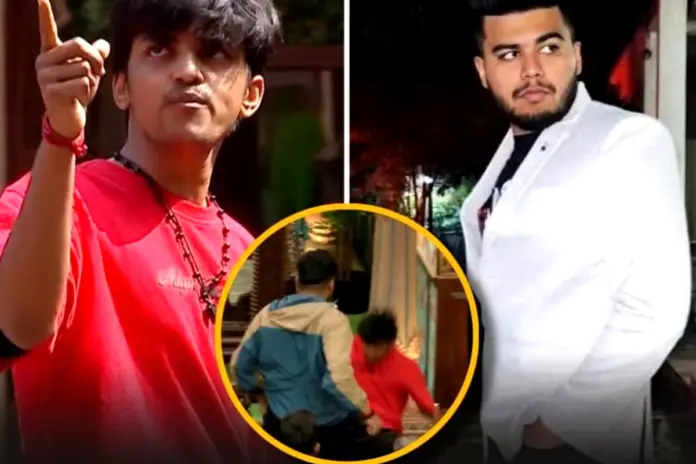 The 50 Viral Video - Elvish Yadav friend Archit Kaushik beats Maxtern Sagar Thakur