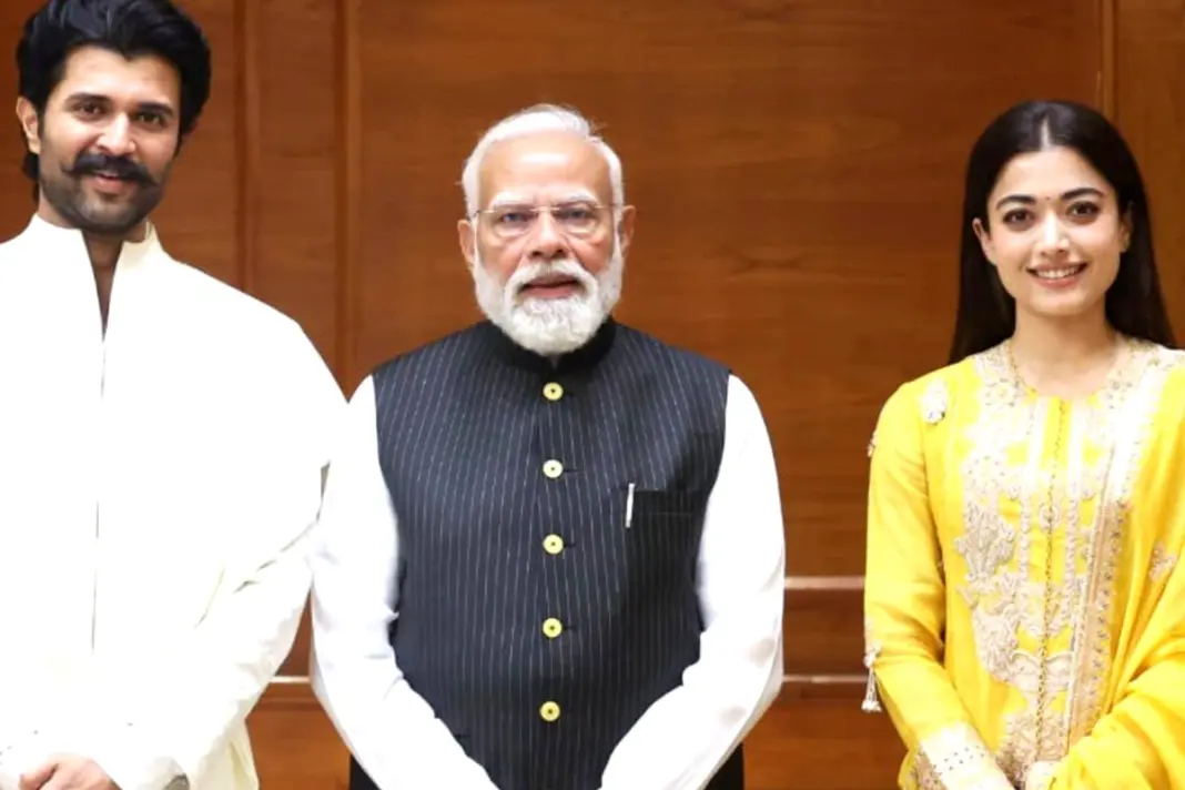 VIROSH aka Rashmika Mandanna and Vijay Deverakonda meet PM Modi after wedding