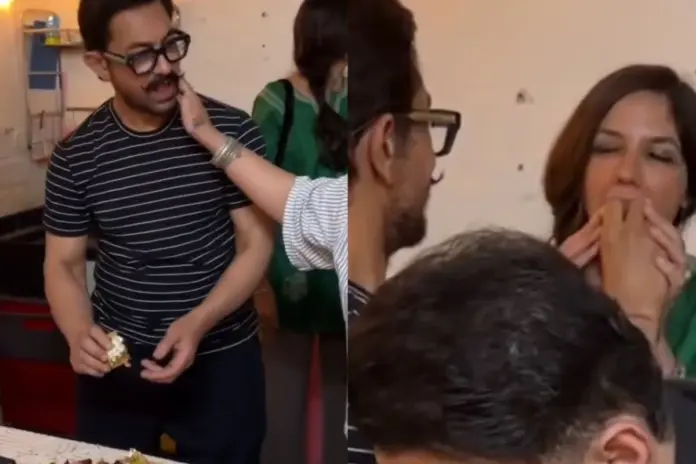 Aamir Khan Viral Video celebrating 61st birthday Aamir Khan Viral Video celebrating 61st birthday