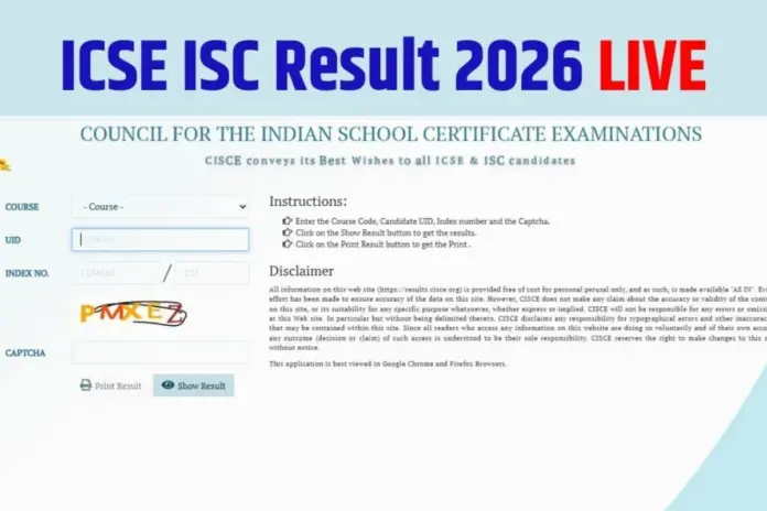 ICSE- ISC- Result- 2026