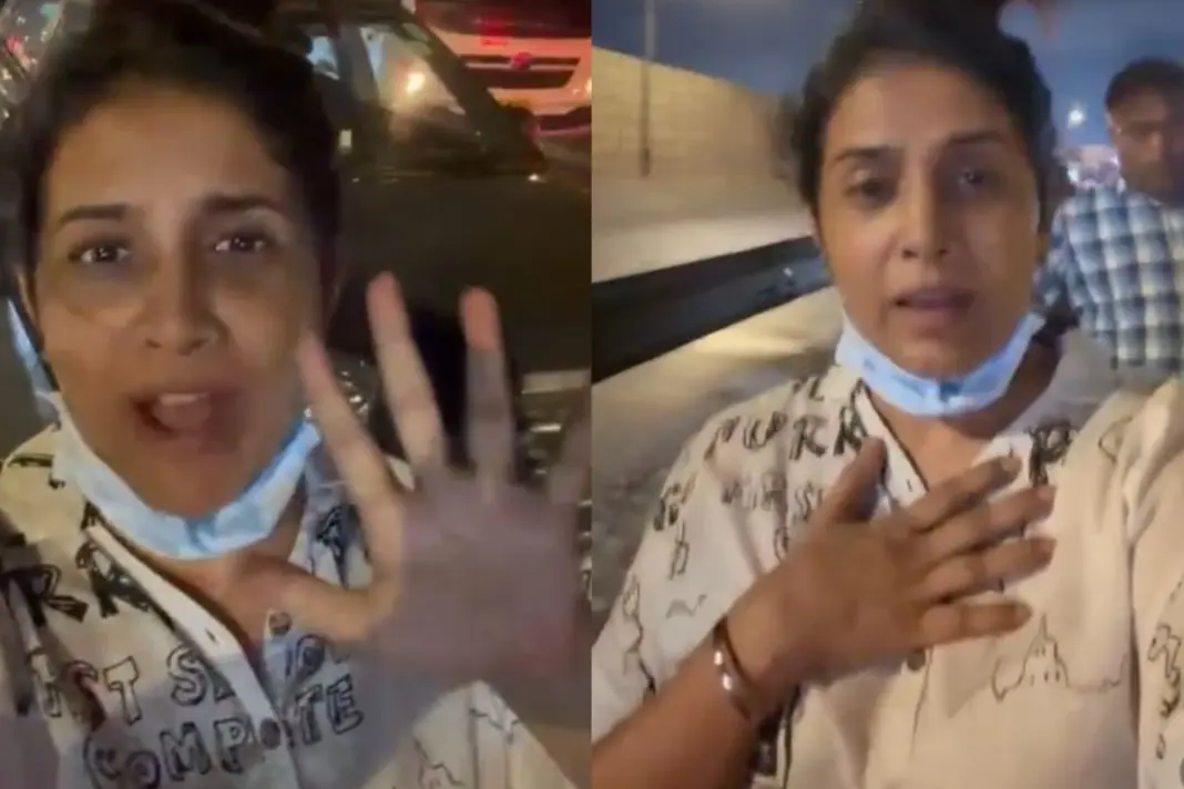 Sonali Kulkarni Viral Video Mumbai Pune Jam