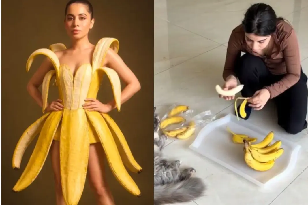 Uorfi Javed Banana Dress