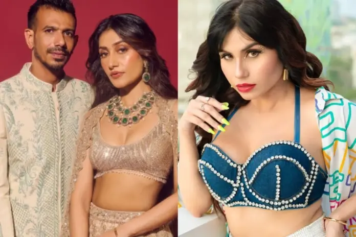 Yuzvendra Chahal, Dhanashree Verma and Taniya Chatterjee